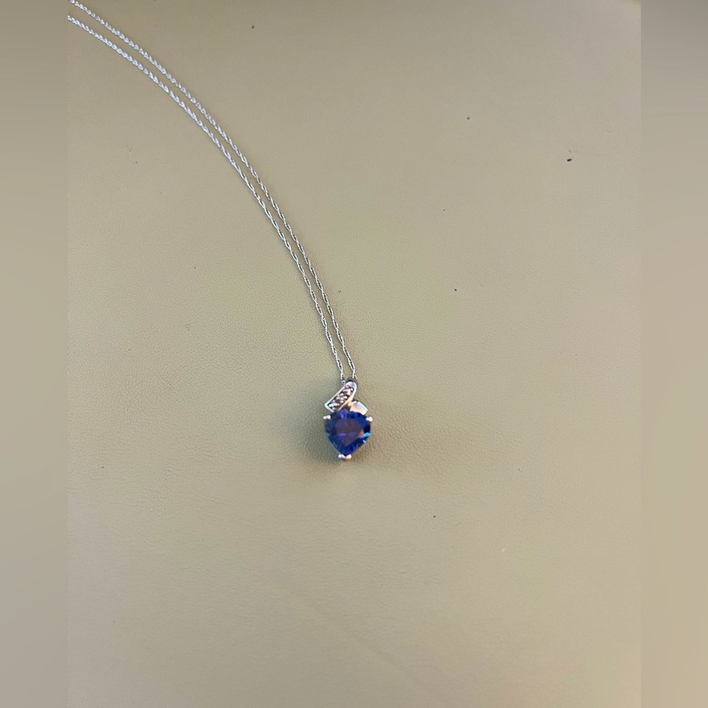 Sapphire Heart Necklace